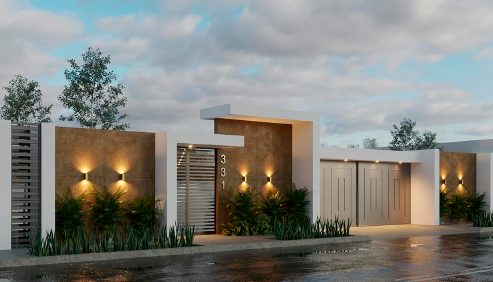 Render de fachada de casa